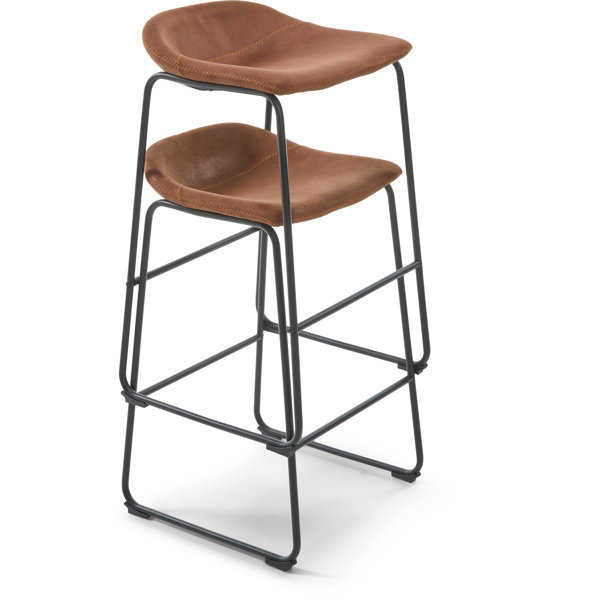 Finch Landon Bar Stool, Brown & Reviews Wayfair